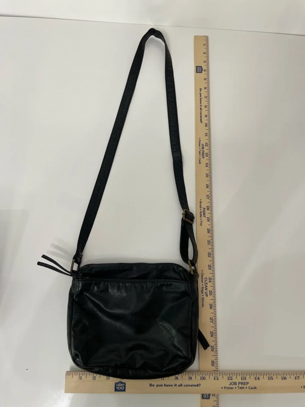 Bueno Black Leather Crossbody Purse Shoulder 90s Streetwear Minimalism Gorpcore